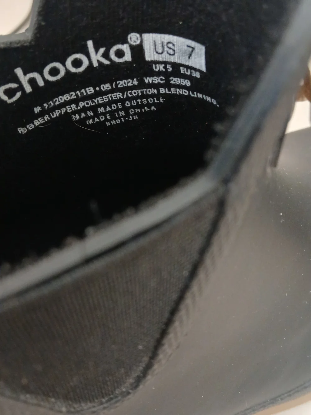 Chooka Black Chelsea Rain Boots
